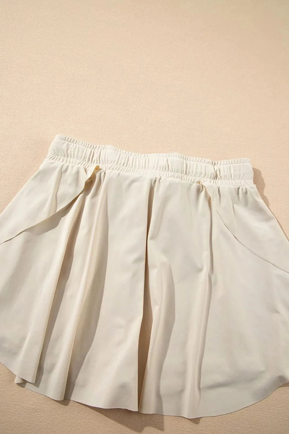 Drawstring High Waist Lined Active Skorts - ShalayeFashion