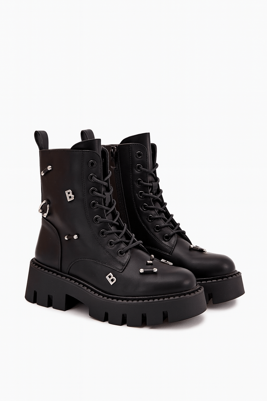Eco Leather Boots Women Zipper Lacing - ShalayeFashion