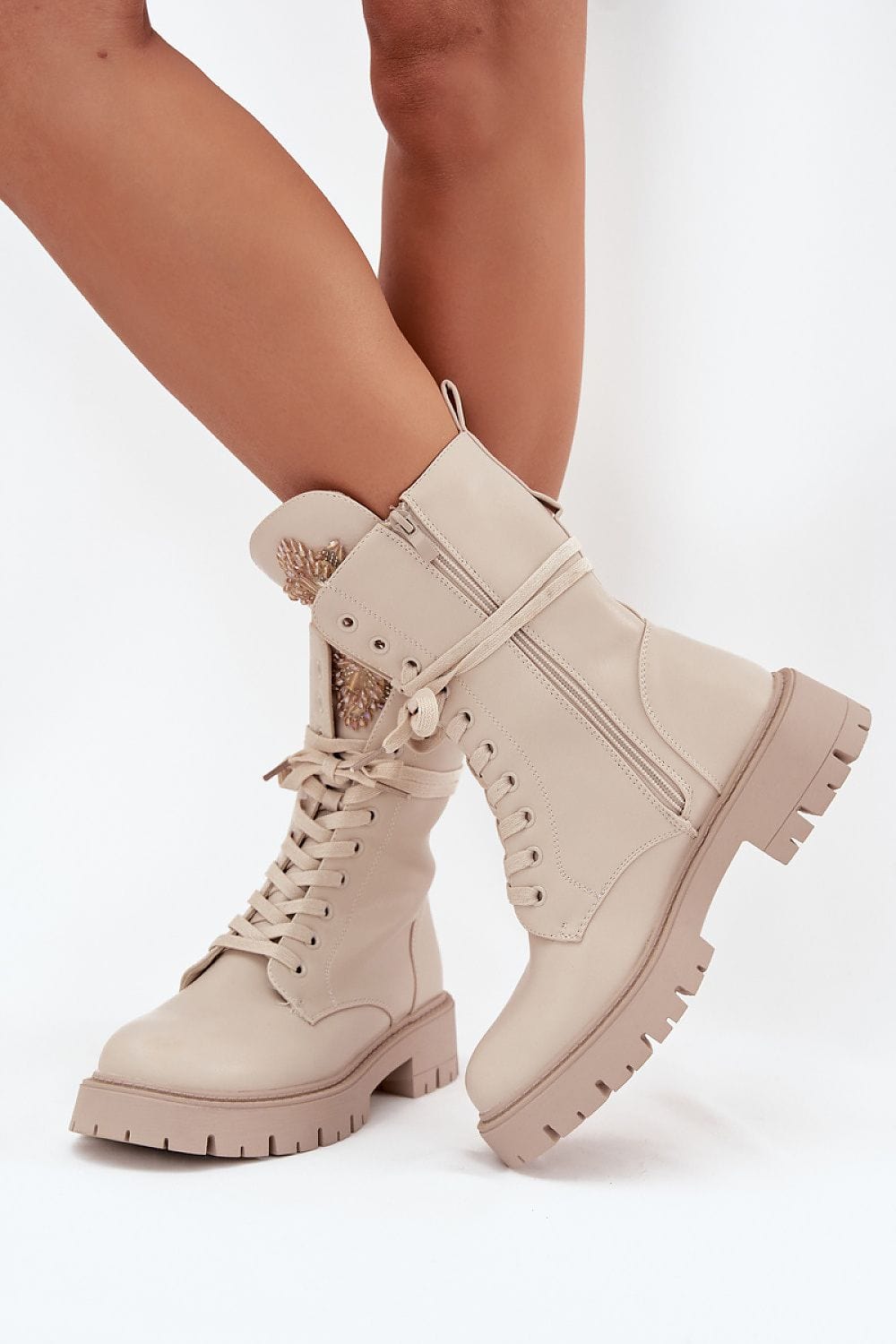 Eco - Leather Patent Ankle Boots Women - ShalayeFashion