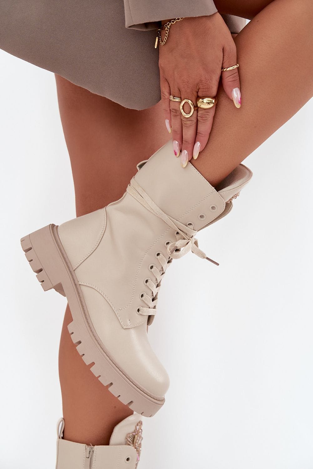Eco - Leather Patent Ankle Boots Women - ShalayeFashion