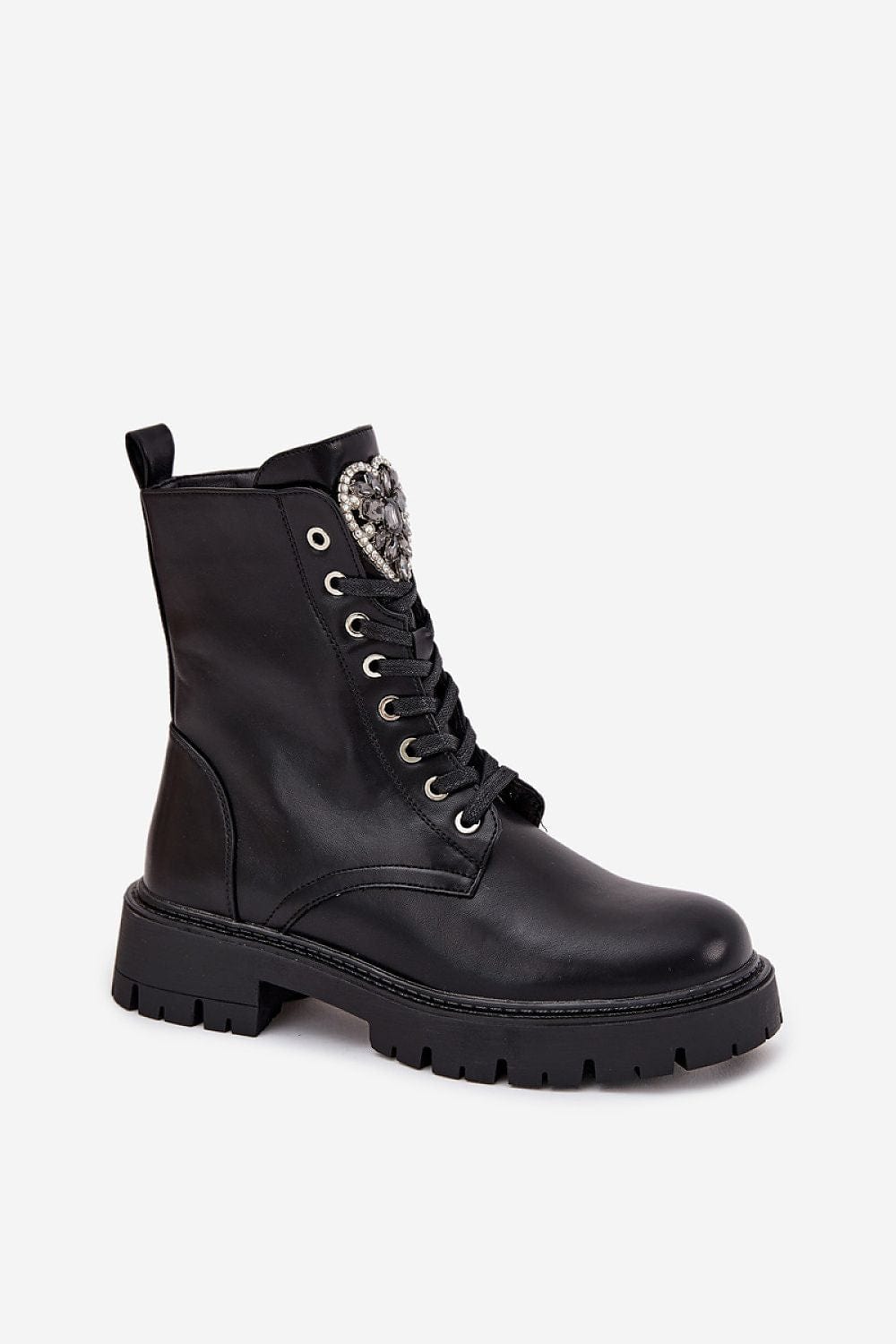 Eco - Leather Platform Boots Women Jewelry - ShalayeFashion
