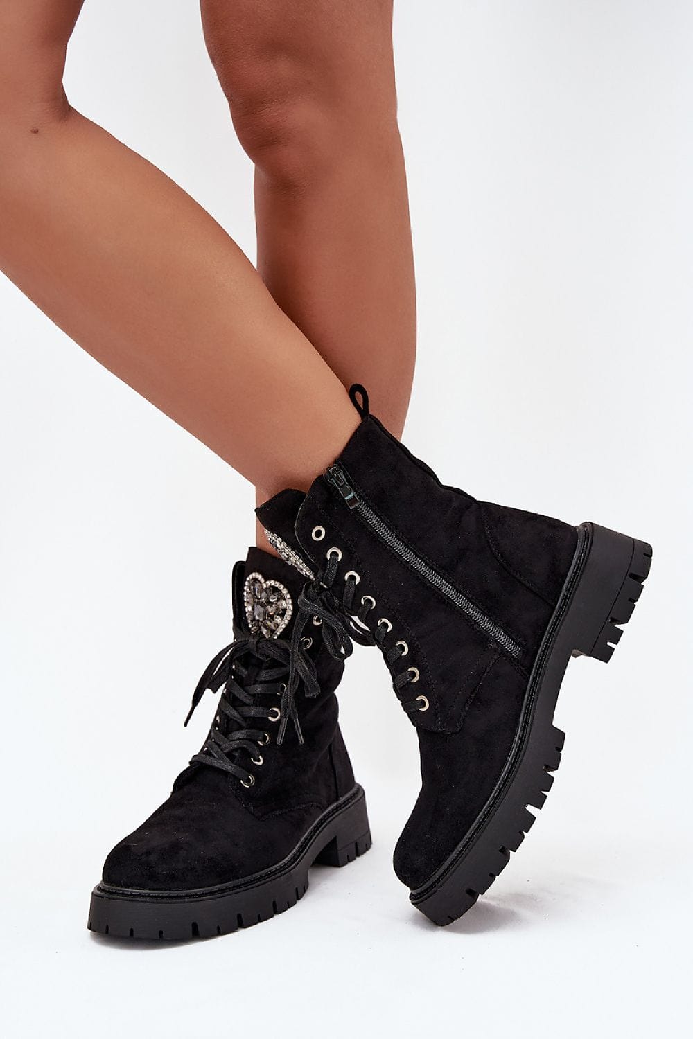 Eco - Leather Platform Boots Women Jewelry - ShalayeFashion