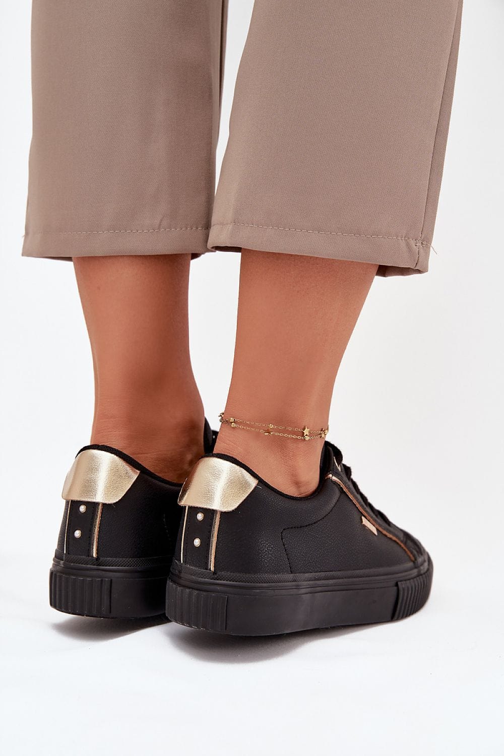 Eco Leather Platform Sneakers Foam Insole - ShalayeFashion