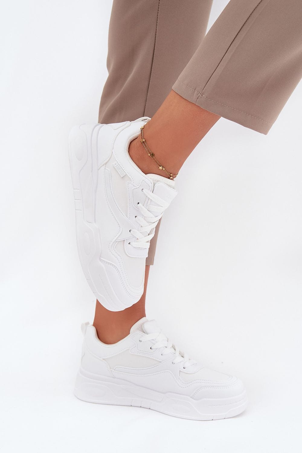 Eco Leather Platform Sneakers Recycled Insole - ShalayeFashion