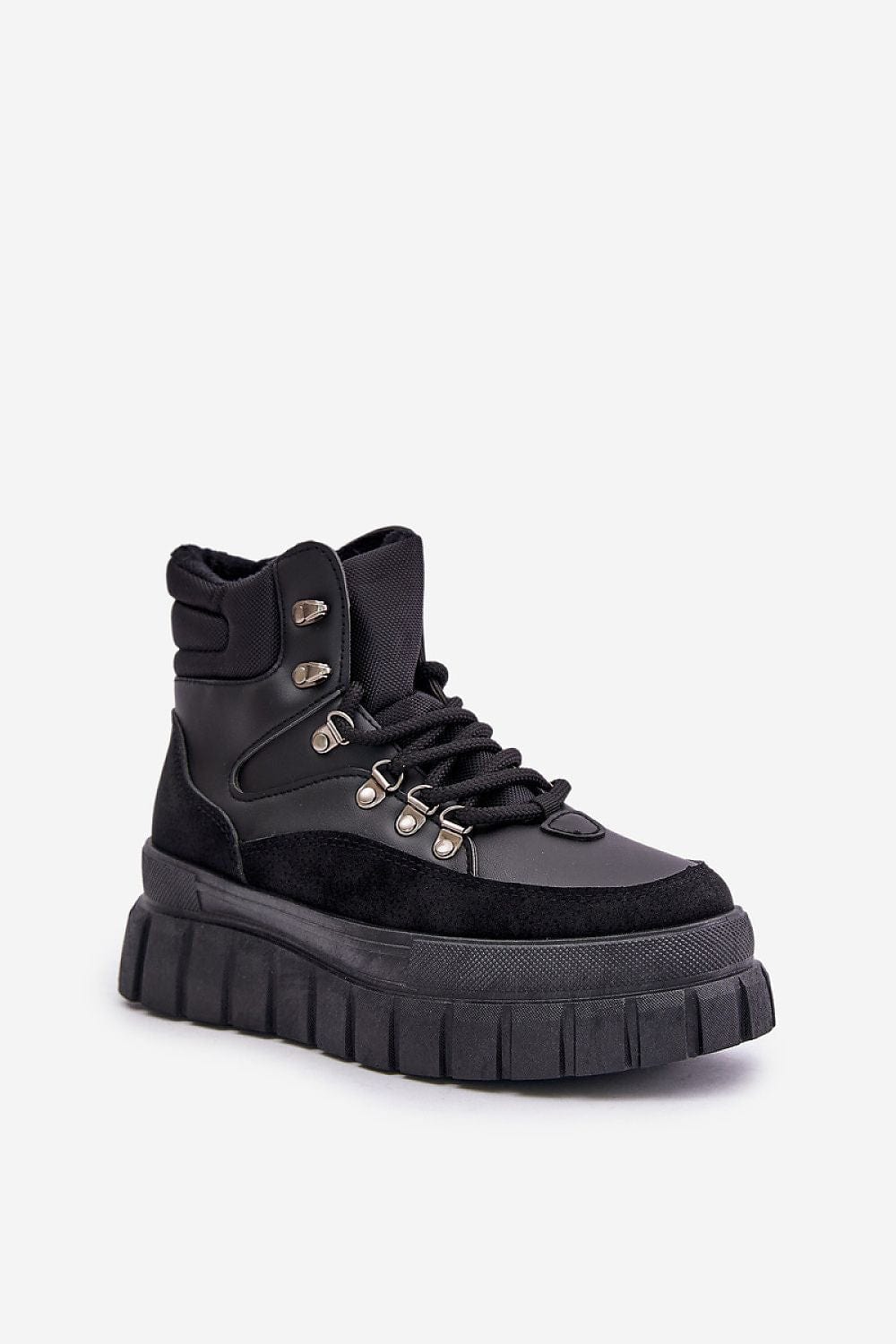 Eco Leather Platform Trapper Shoes Women - ShalayeFashion