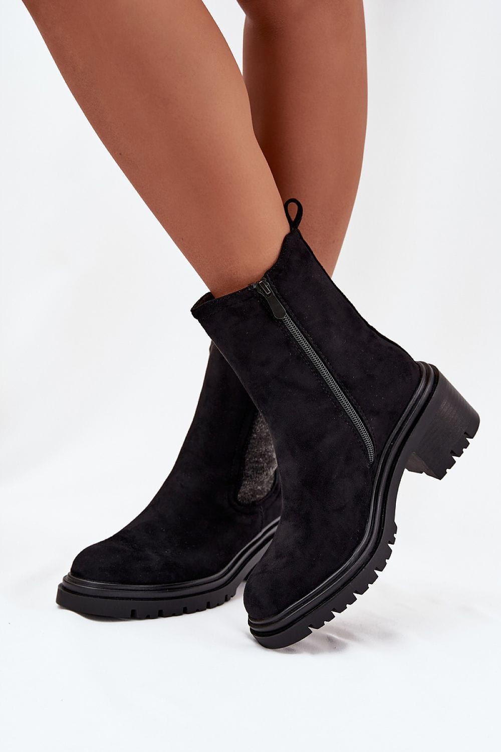Eco Suede Jodhpur Boots Women Block Heel - ShalayeFashion