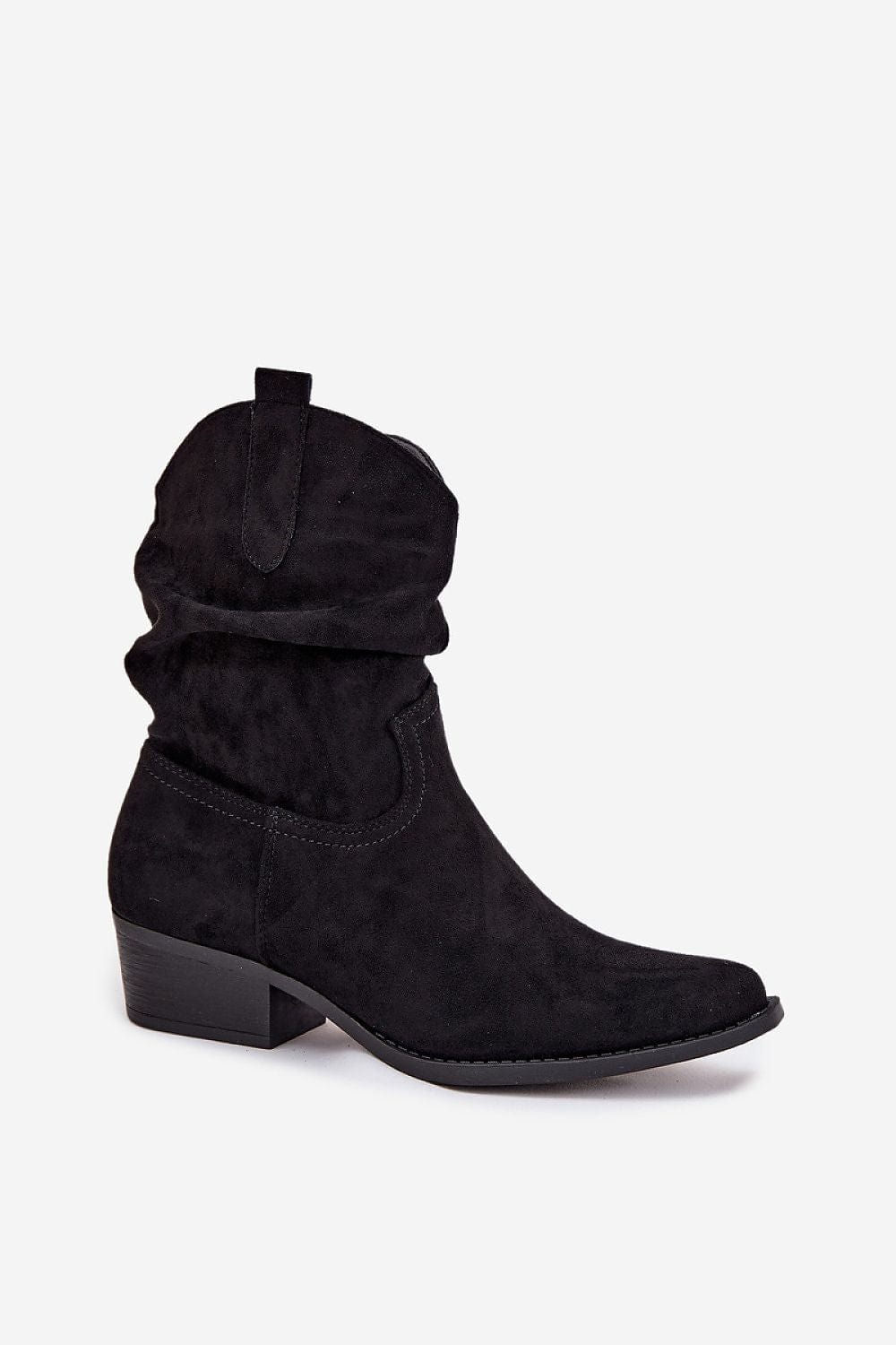 Eco Suede Wrinkled Ankle Boots Women - ShalayeFashion