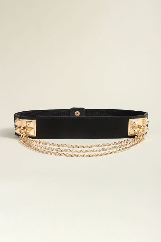 Elastic Belt with Chain - ShalayeFashion