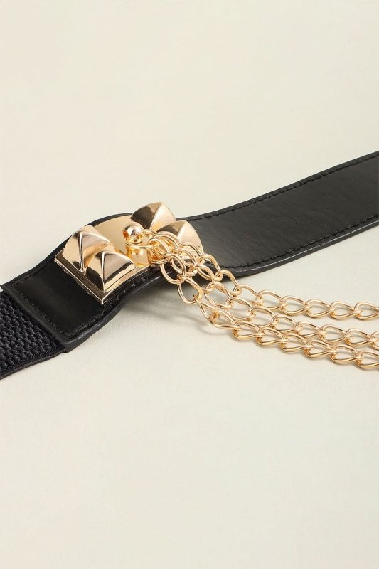 Elastic Belt with Chain - ShalayeFashion