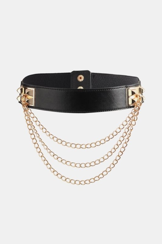 Elastic Belt with Chain - ShalayeFashion