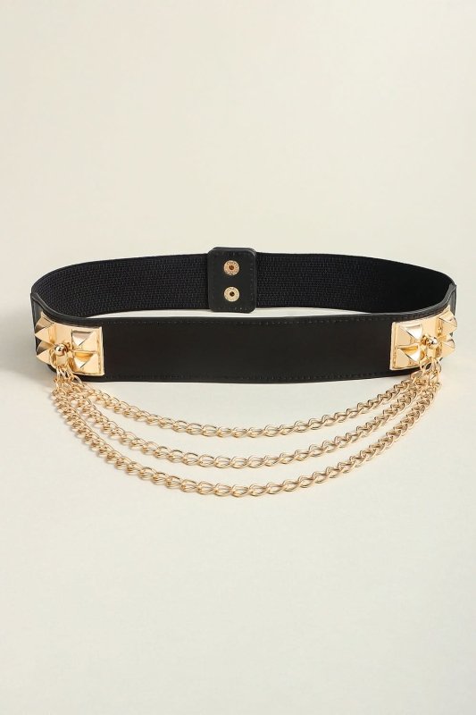 Elastic Belt with Chain - ShalayeFashion