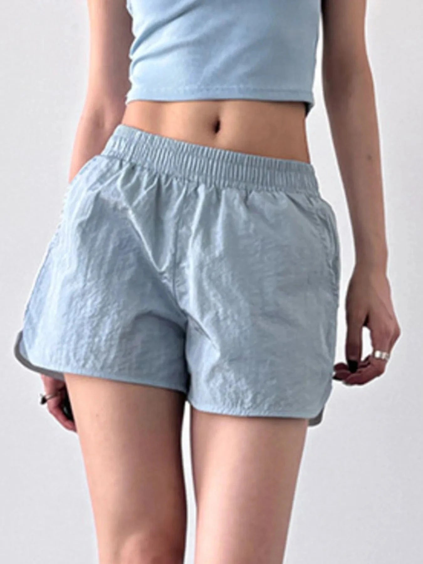 Elastic Waist Active Shorts - ShalayeFashion