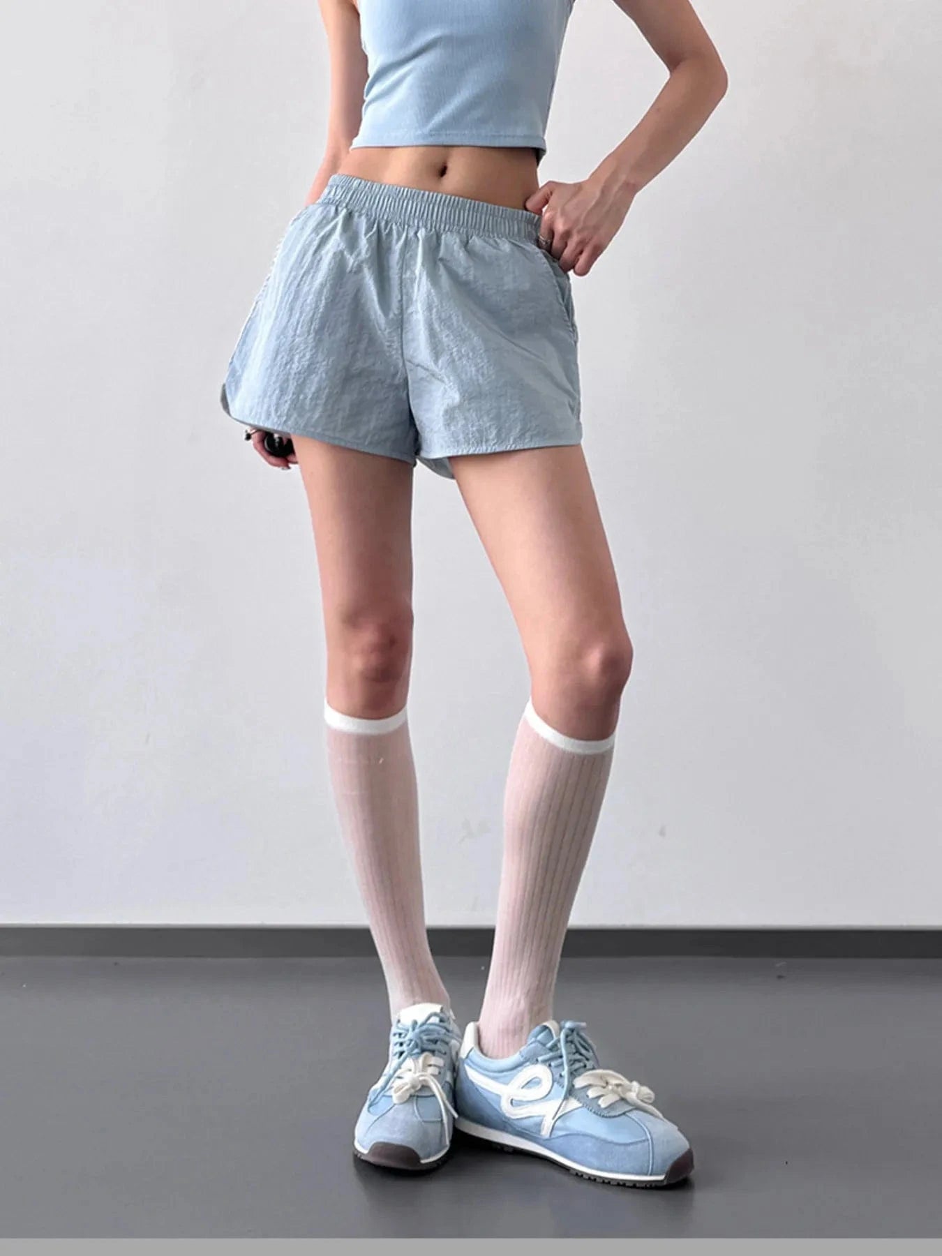 Elastic Waist Active Shorts - ShalayeFashion