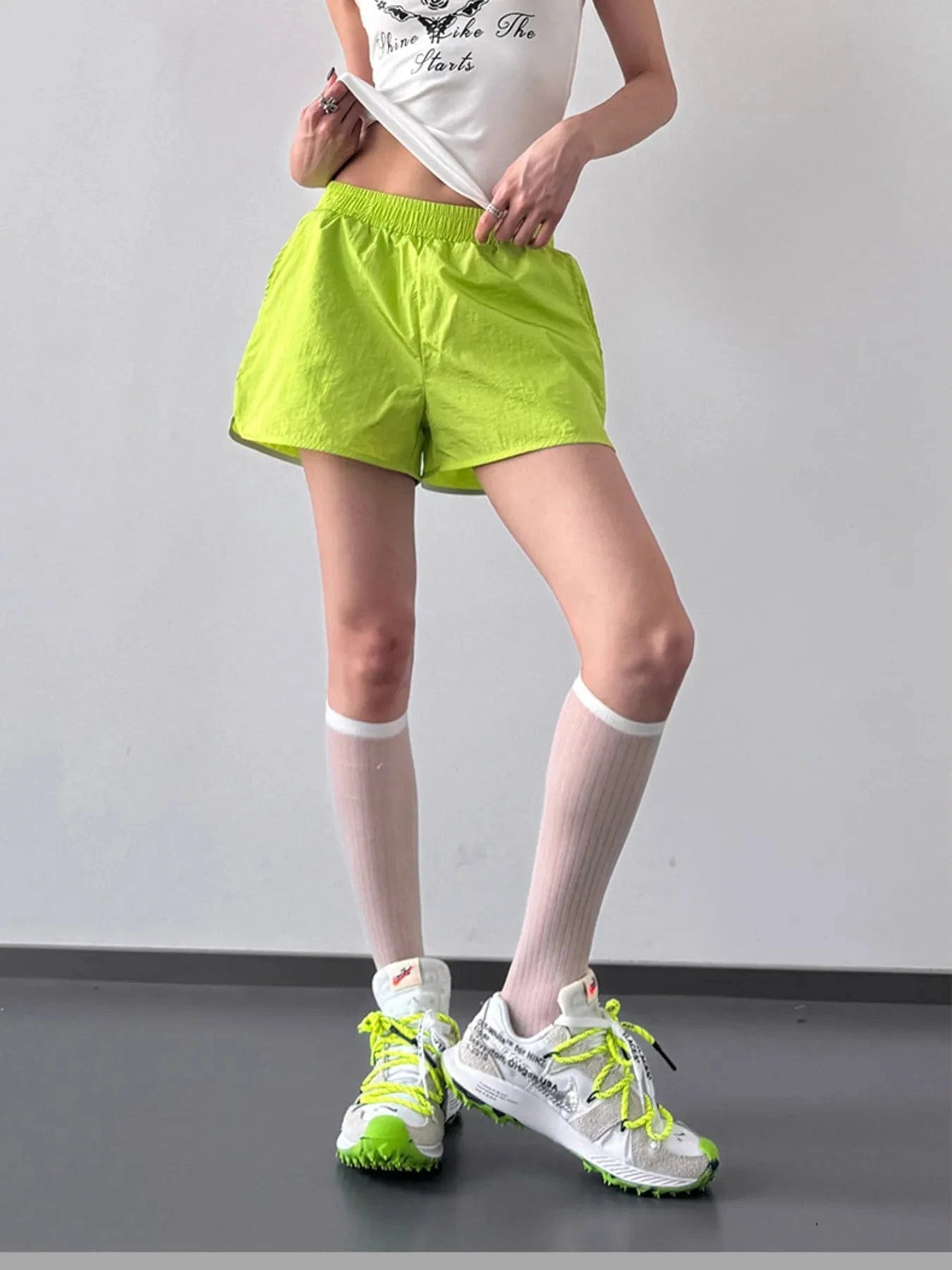 Elastic Waist Active Shorts - ShalayeFashion