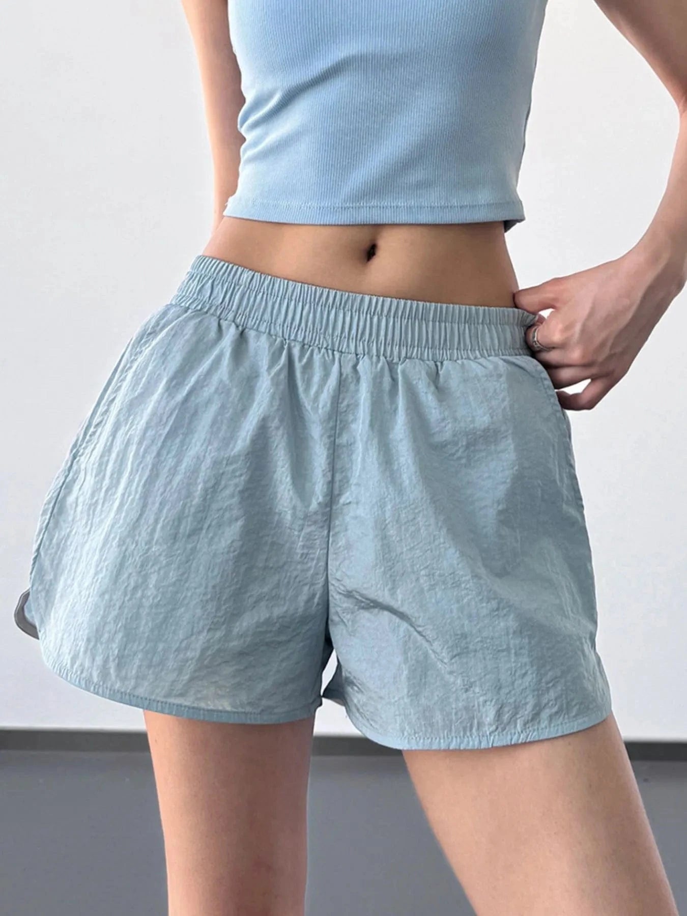 Elastic Waist Active Shorts - ShalayeFashion