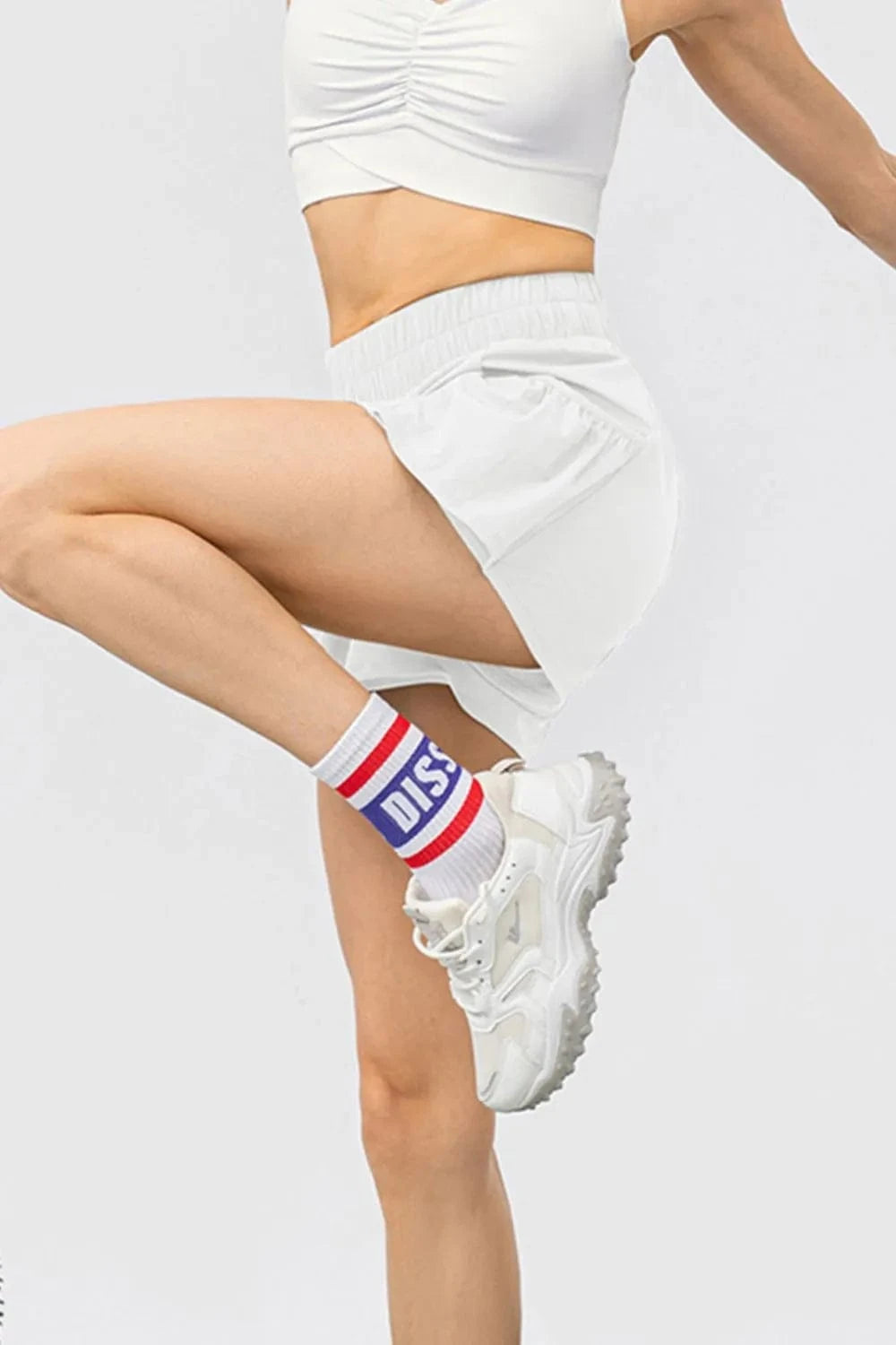 Elastic Waist Pocketed Active Shorts - ShalayeFashion