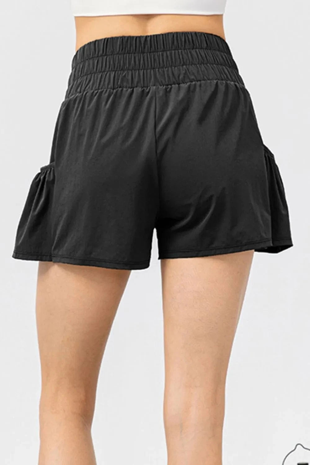Elastic Waist Pocketed Active Shorts - ShalayeFashion