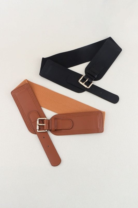 Elastic Wide PU Belt - ShalayeFashion