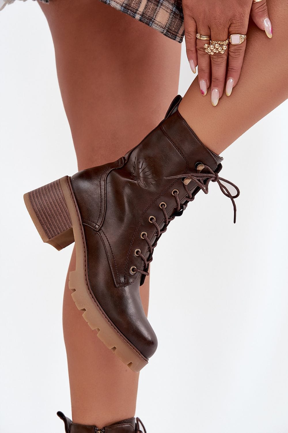 Elegant Ankle Boots Women Block Heel - ShalayeFashion