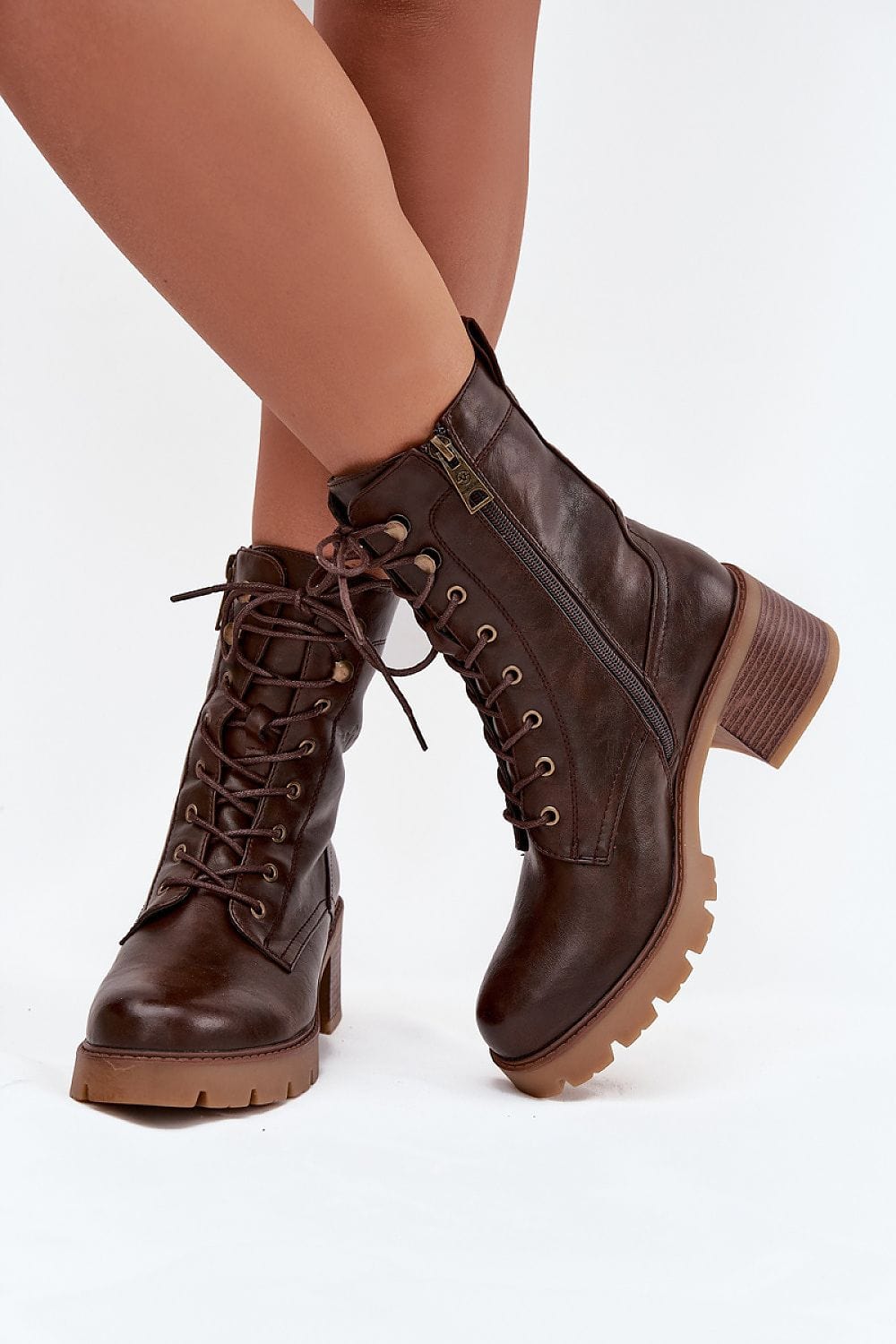 Elegant Ankle Boots Women Block Heel - ShalayeFashion