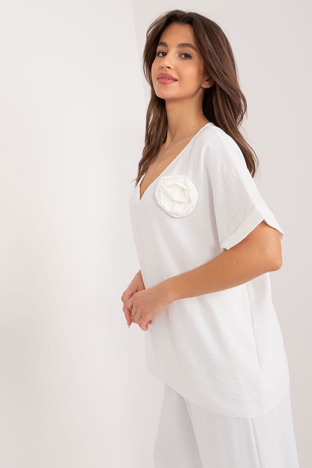 Elegant Blouse Round Neckline Professional - ShalayeFashion