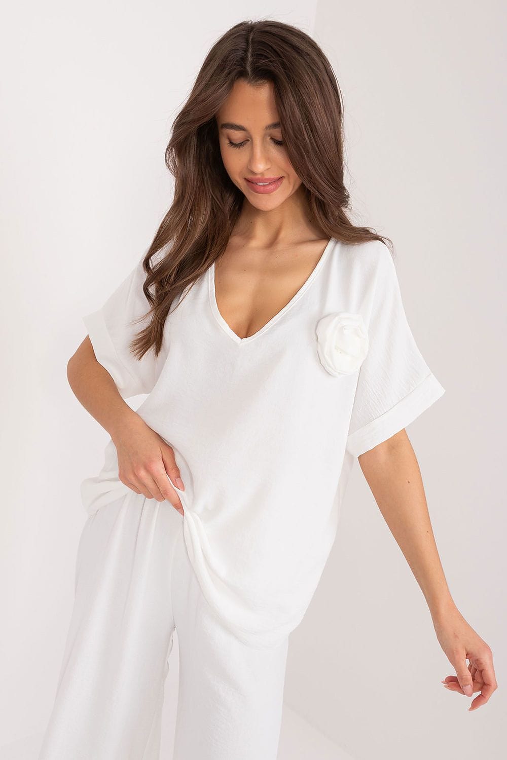 Elegant Blouse Round Neckline Professional - ShalayeFashion
