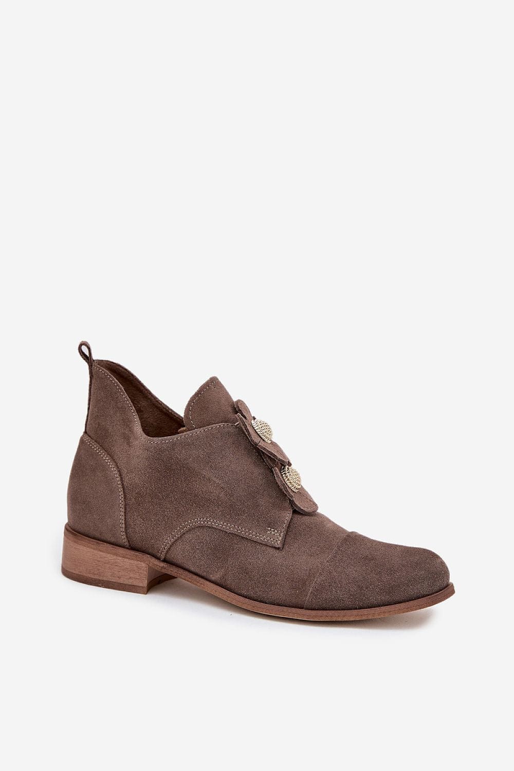 Elegant Suede Shoes Women Floral Detail - ShalayeFashion
