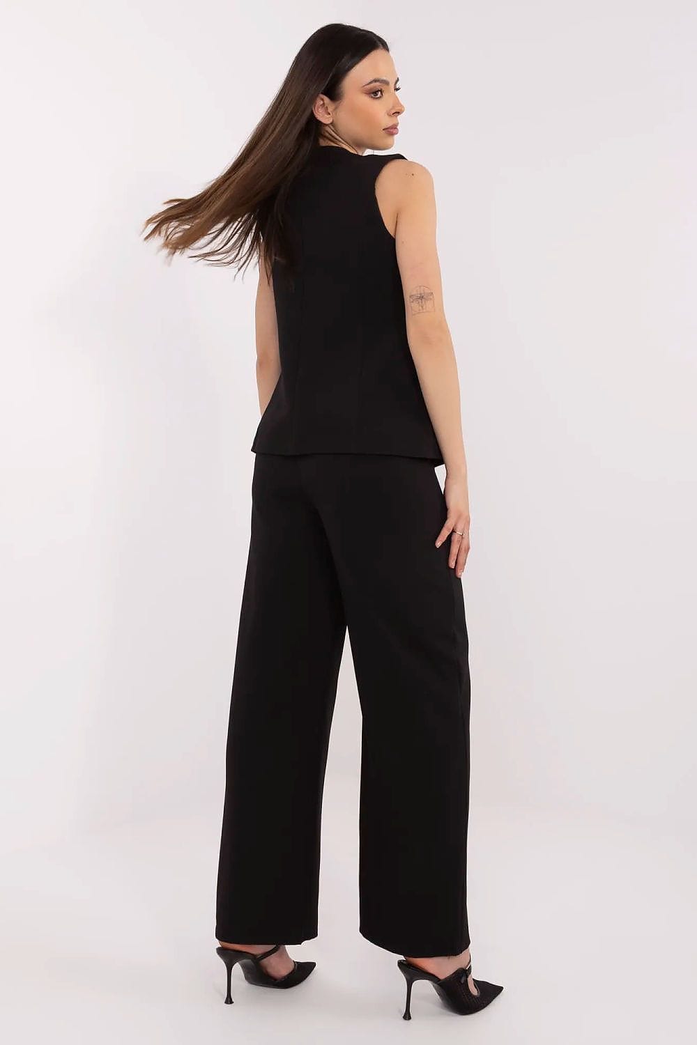 Elegant Vest Pants Set V - Neck High Waist - ShalayeFashion
