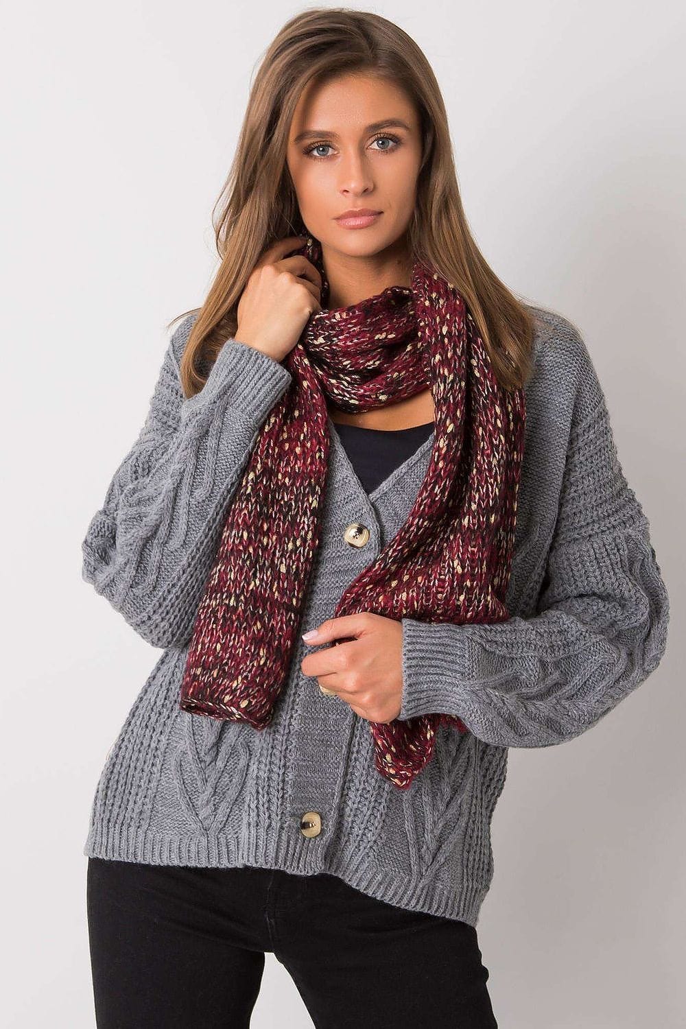 Elegant Women’s Brown Metallic Scarf - ShalayeFashion