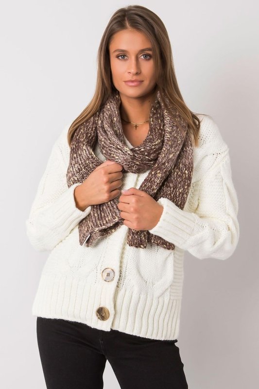 Elegant Women’s Brown Metallic Scarf - ShalayeFashion