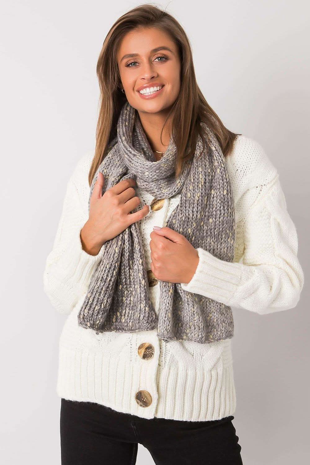 Elegant Women’s Brown Metallic Scarf - ShalayeFashion
