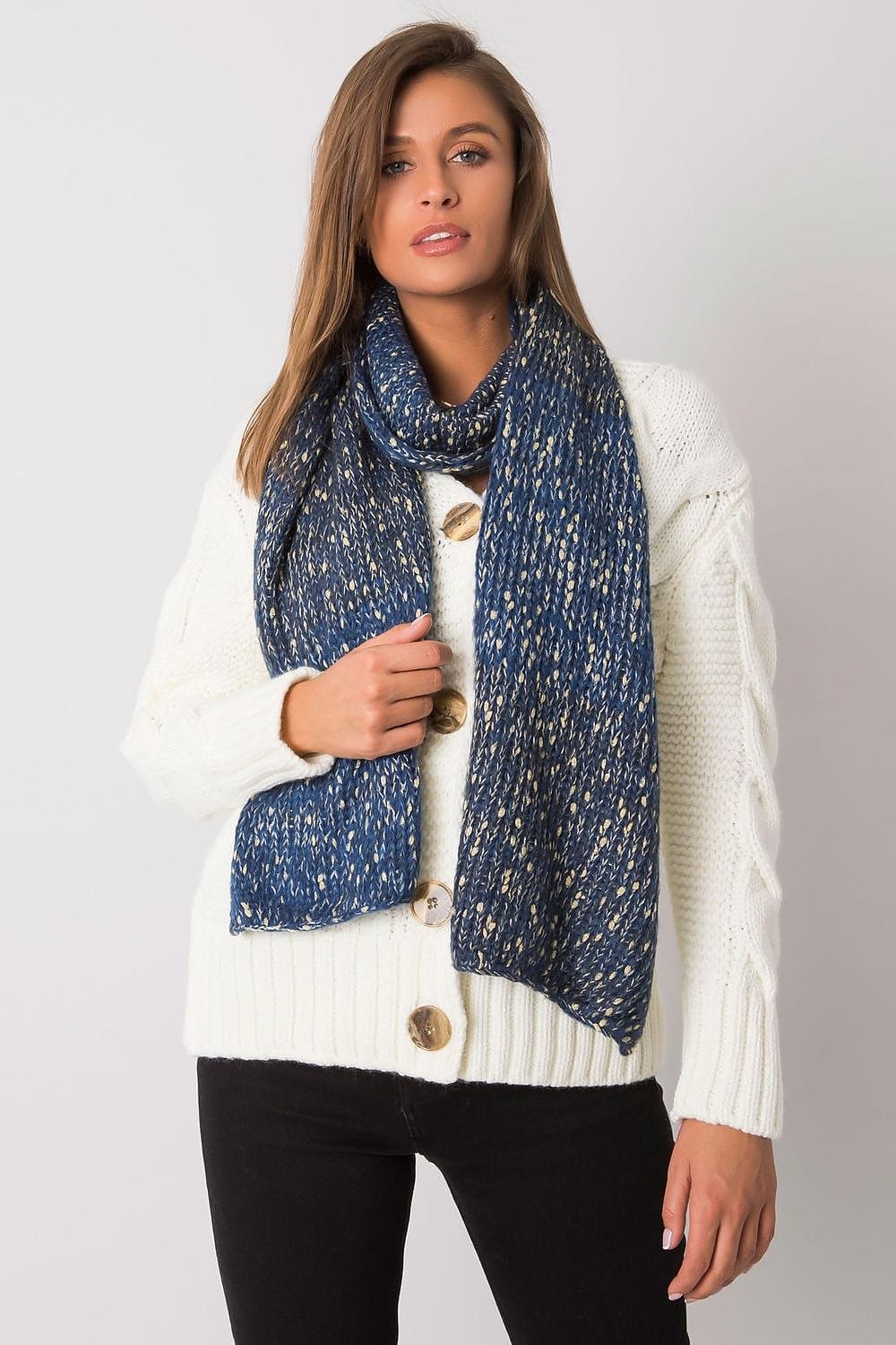 Elegant Women’s Brown Metallic Scarf - ShalayeFashion