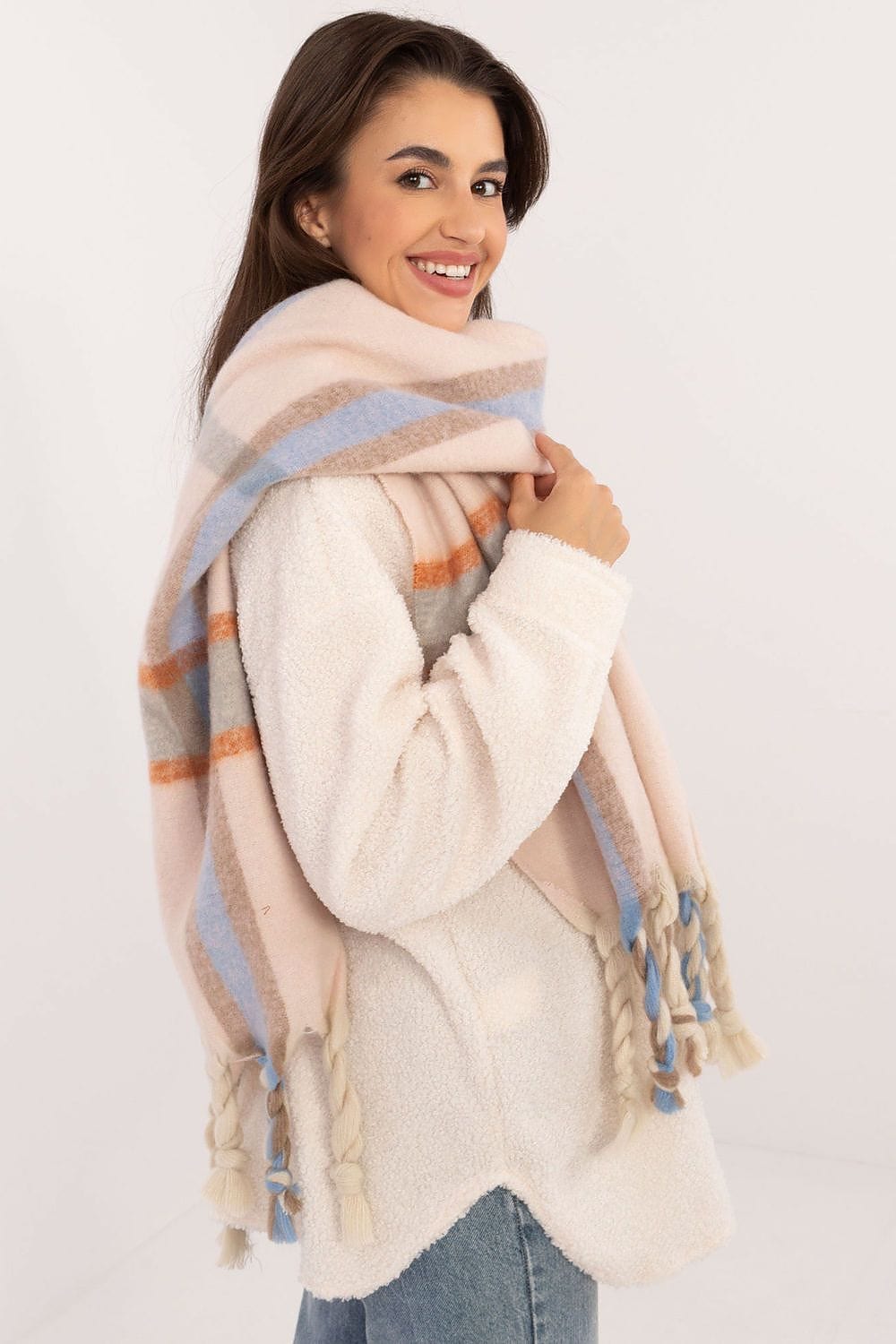 Elegant Women’s Check Winter Scarf - ShalayeFashion