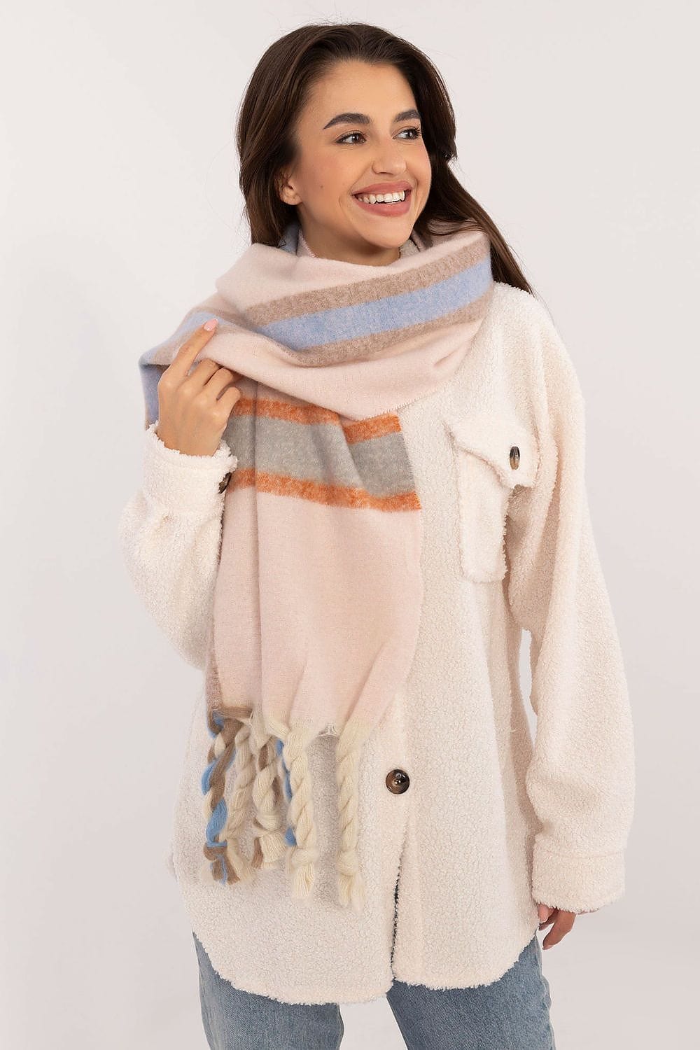 Elegant Women’s Check Winter Scarf - ShalayeFashion
