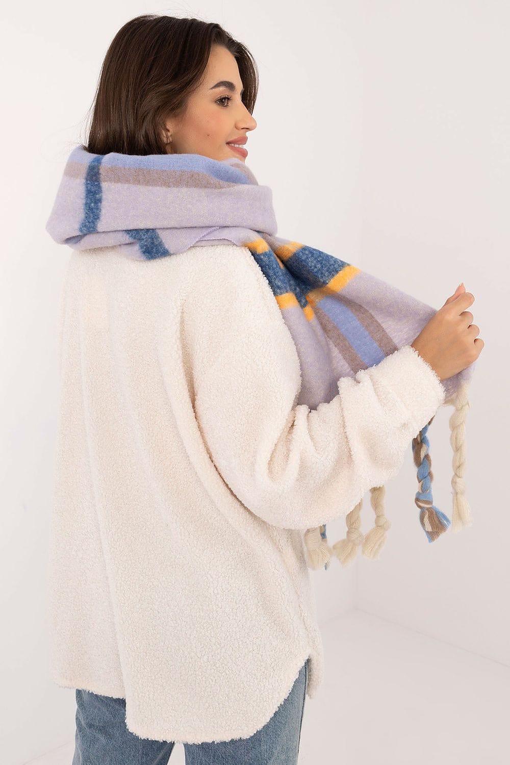 Elegant Women’s Check Winter Scarf - ShalayeFashion