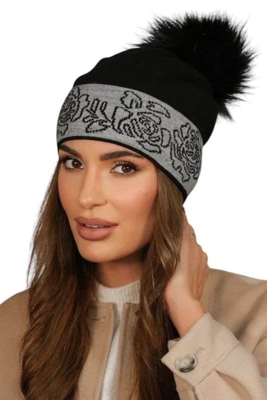 Elegant Women’s Faux Fur Pom Pom Hat - ShalayeFashion