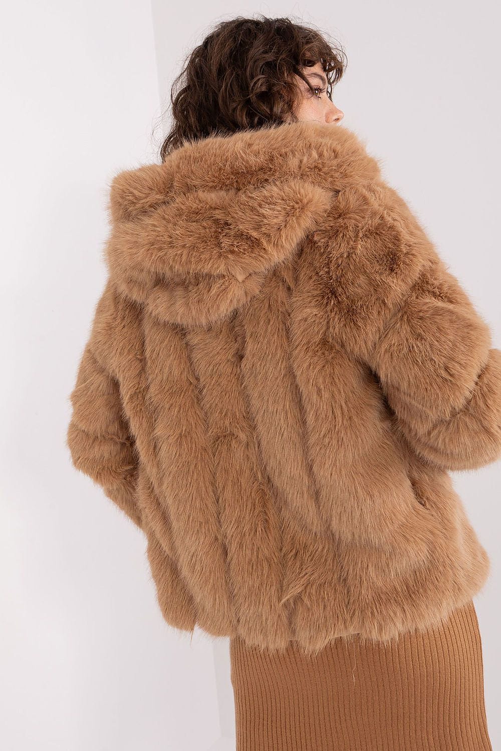 Elegant Women’s Long Sleeve Fur Jacket - ShalayeFashion