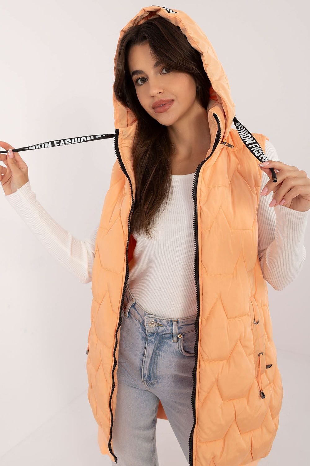 Elegant Women’s Quilted Hooded Vest - ShalayeFashion