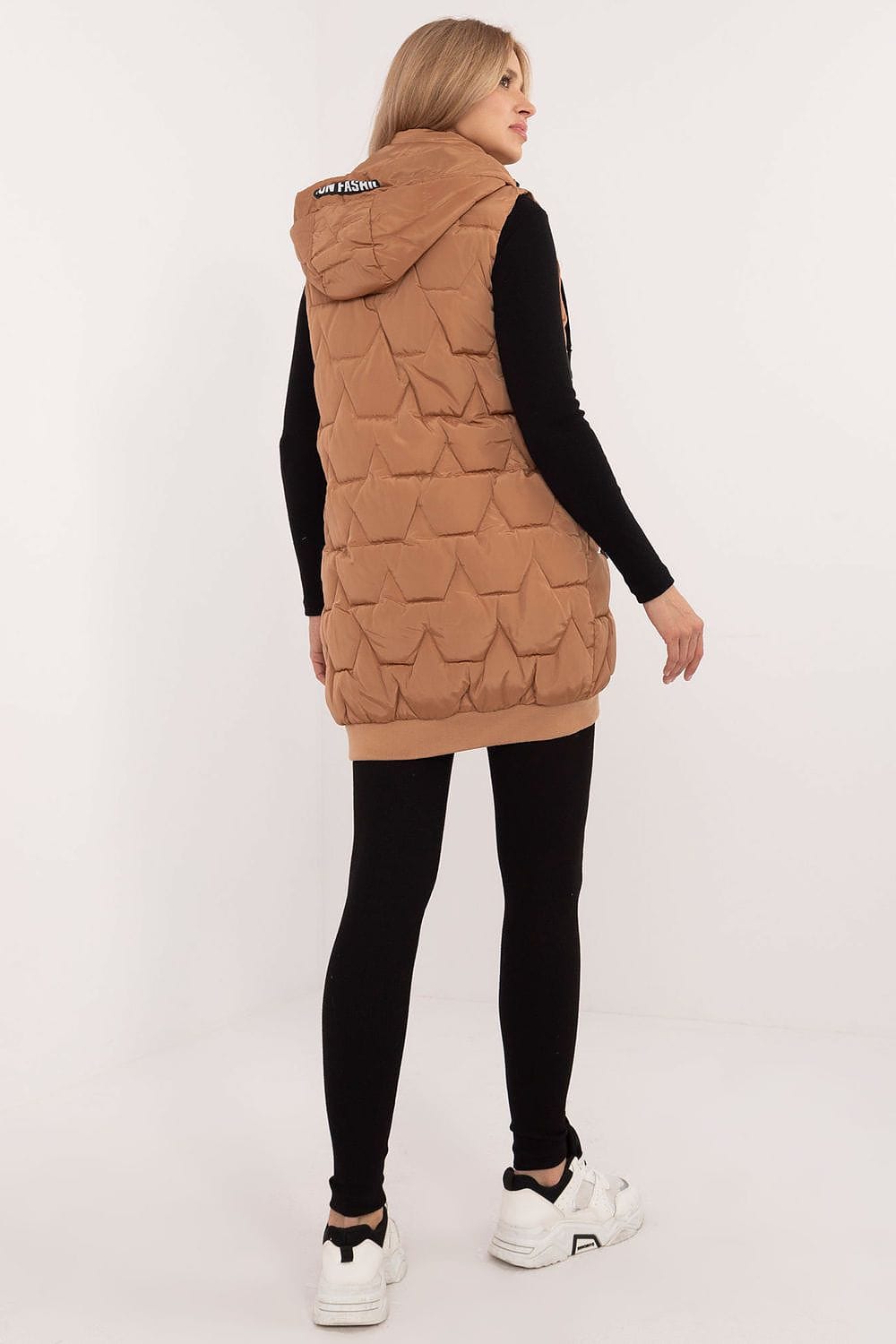 Elegant Women’s Quilted Hooded Vest - ShalayeFashion