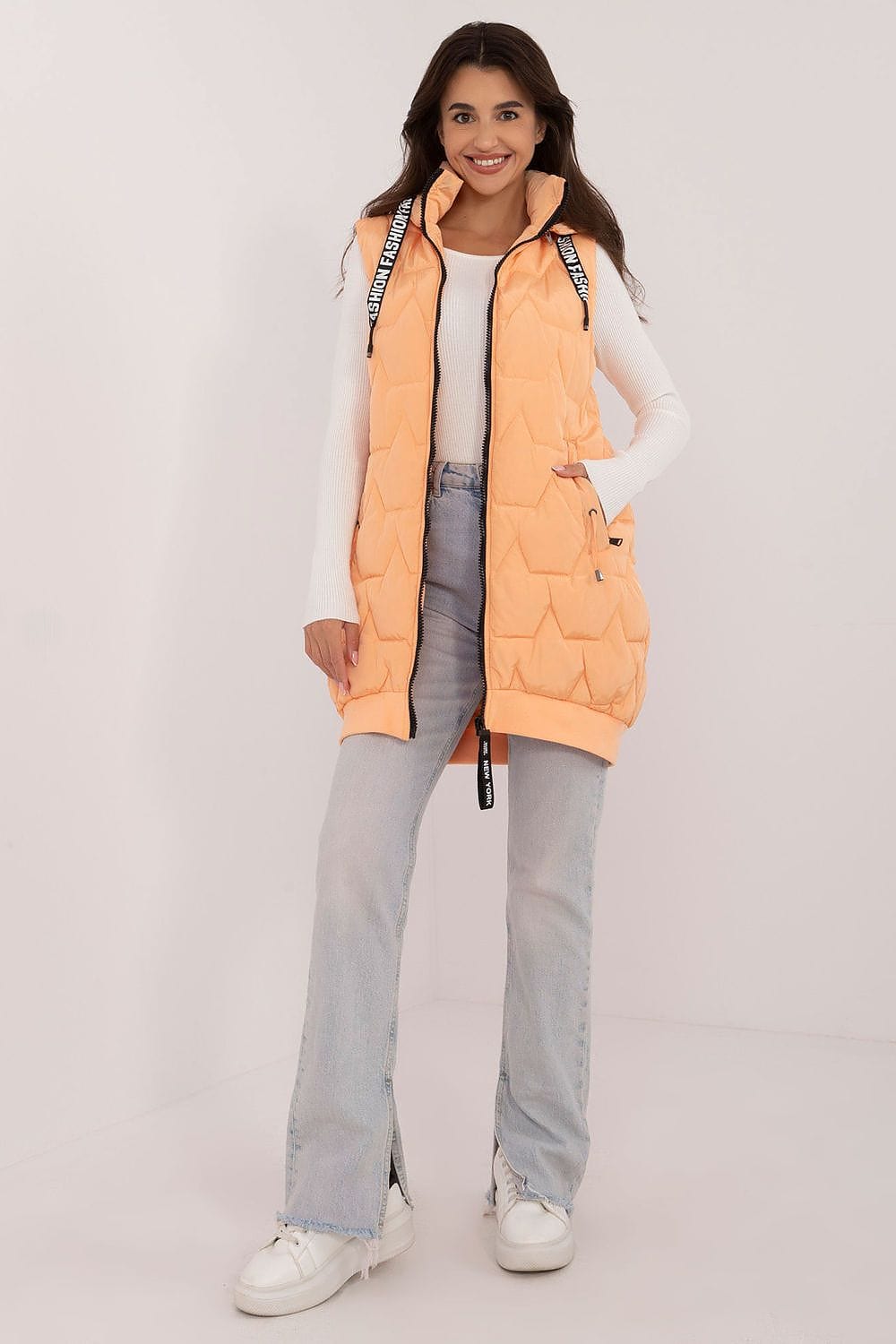 Elegant Women’s Quilted Hooded Vest - ShalayeFashion