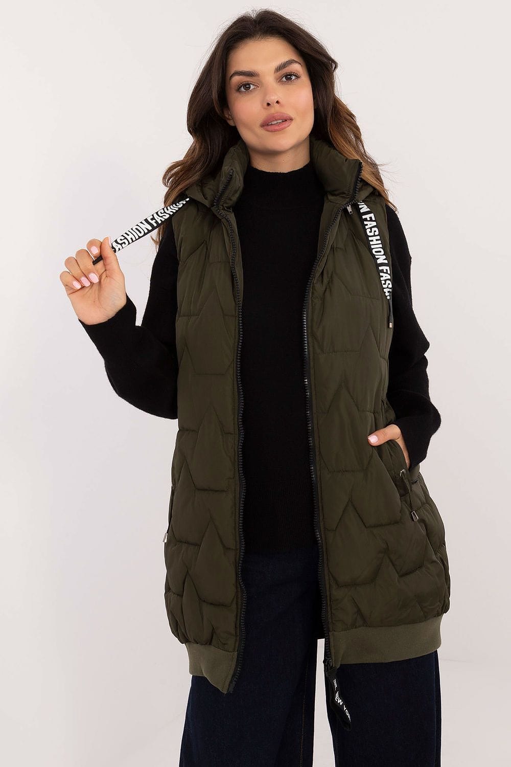Elegant Women’s Quilted Hooded Vest - ShalayeFashion