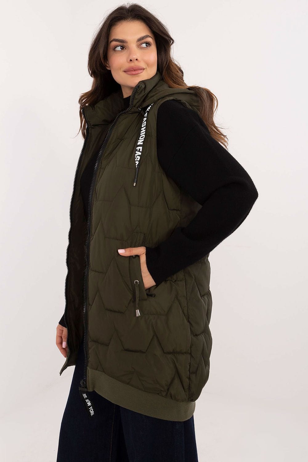 Elegant Women’s Quilted Hooded Vest - ShalayeFashion