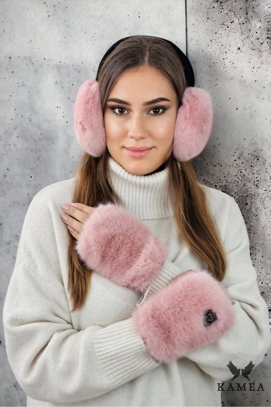 Fingerless Gloves Women Eco Fur Mittens - ShalayeFashion