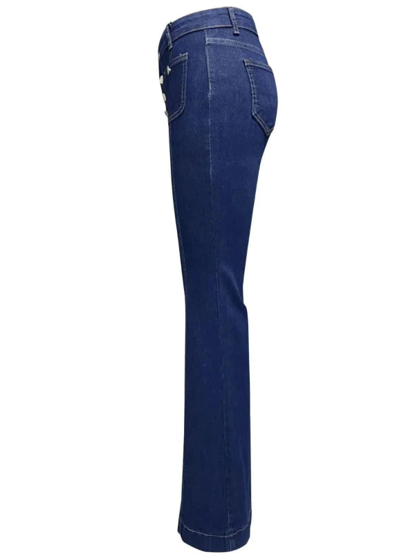 Flare Jeans with Pockets - ShalayeFashion