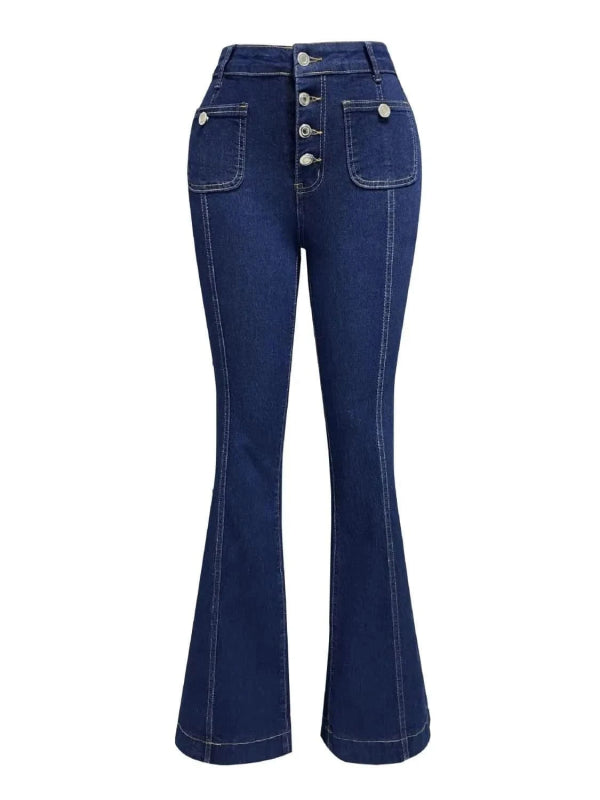 Flare Jeans with Pockets - ShalayeFashion