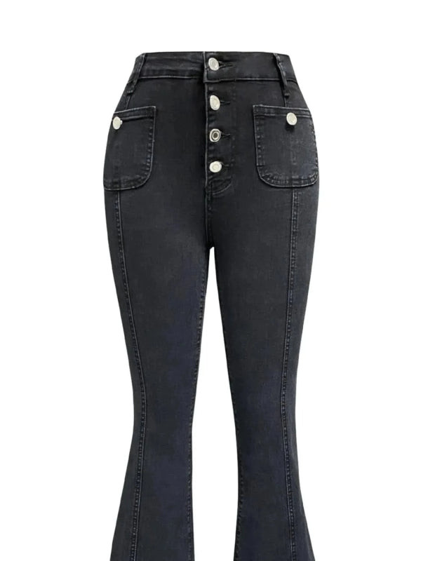 Flare Jeans with Pockets - ShalayeFashion
