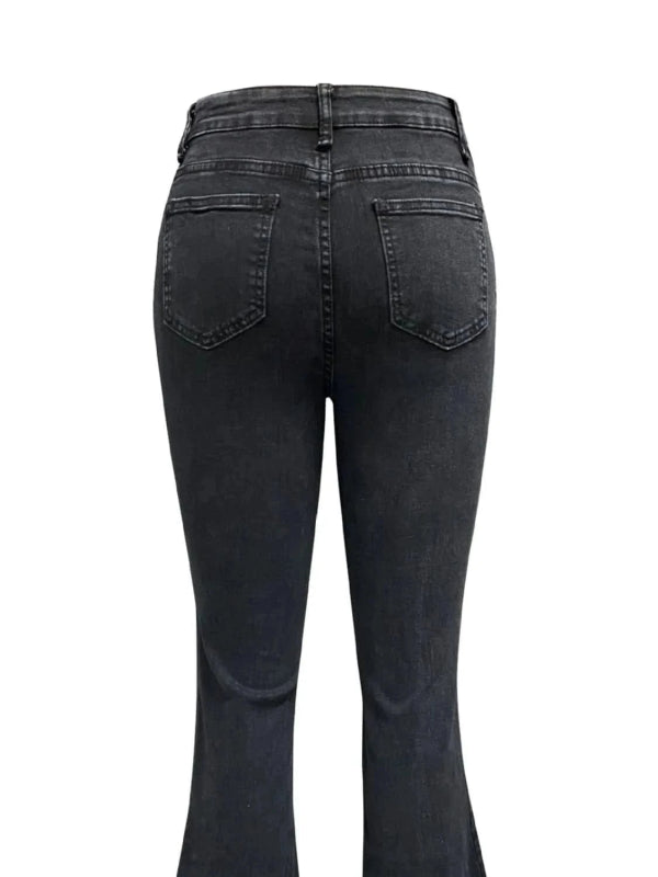 Flare Jeans with Pockets - ShalayeFashion