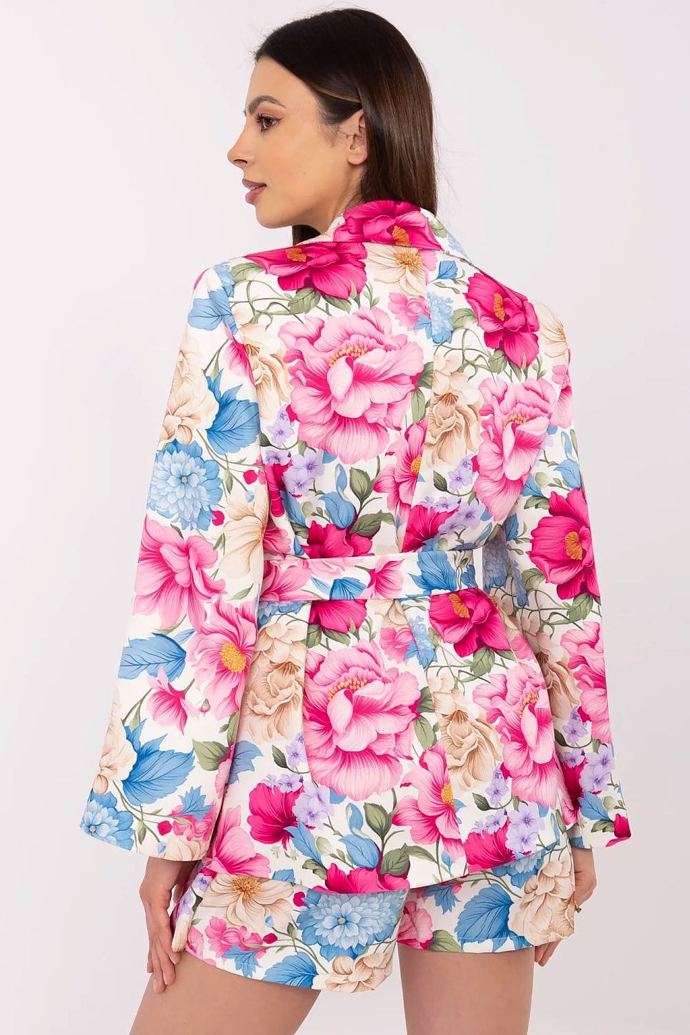 Floral Blazer Shorts Set High Waisted - ShalayeFashion