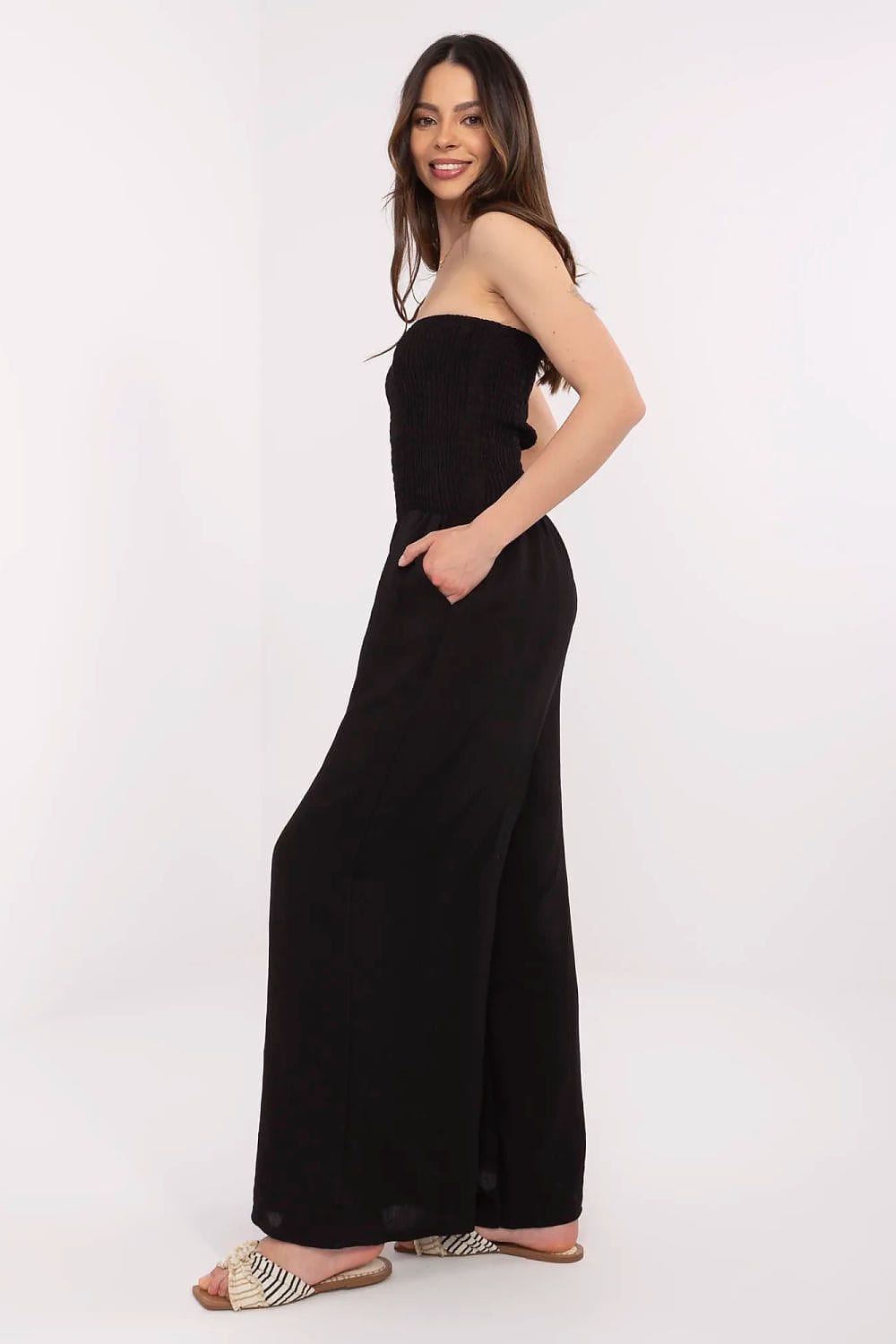 Floral Jumpsuit Shoulder Ruffles Mini Length - ShalayeFashion