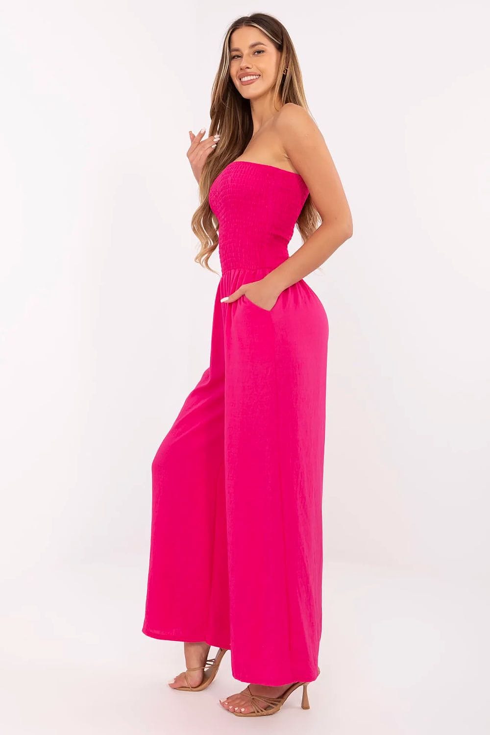 Floral Jumpsuit Shoulder Ruffles Mini Length - ShalayeFashion